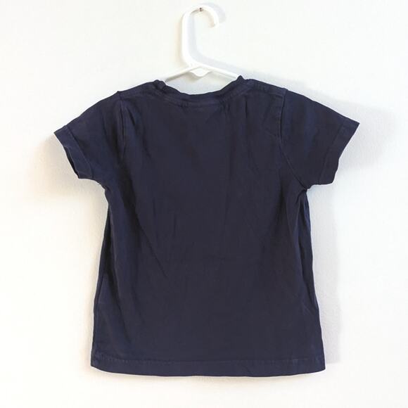 Mini Boden T-Shirt Boys Sz 2-3y Navy Hippo Applique Short Sleeve - Picture 3 of 4